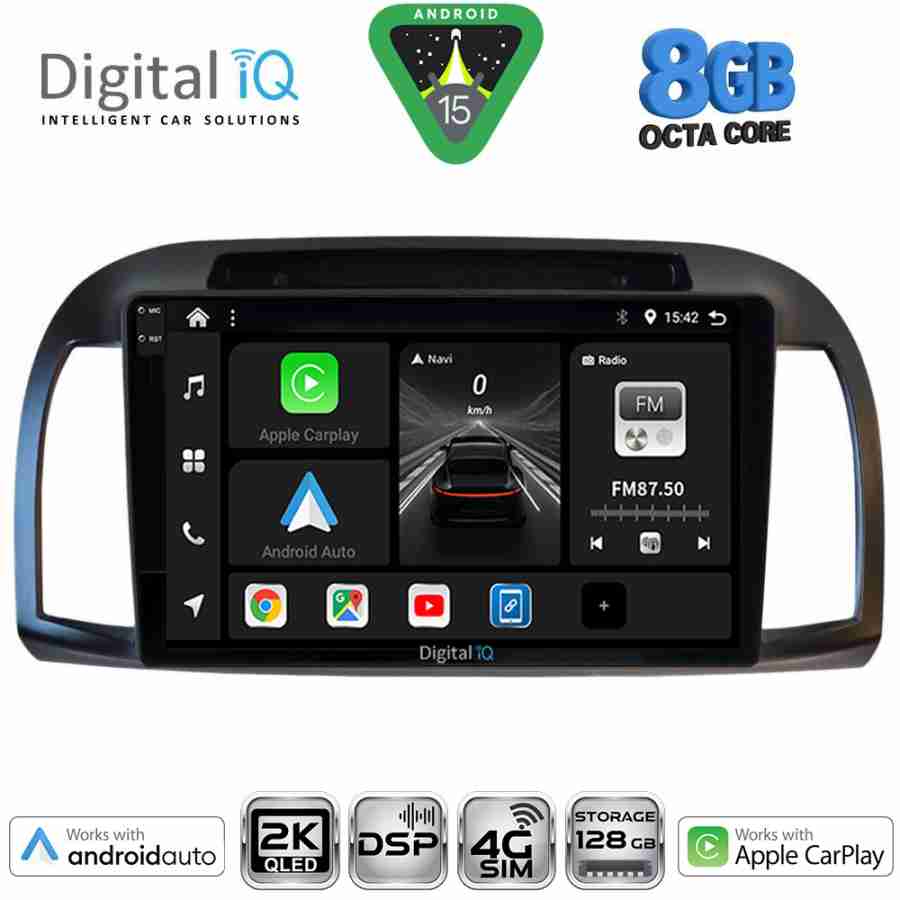 DIGITAL IQ BXF 11457BL_CPAA (9inc) MULTIMEDIA TABLET for NISSAN MICRA K12 mod. 2002-2010 (BLACK)