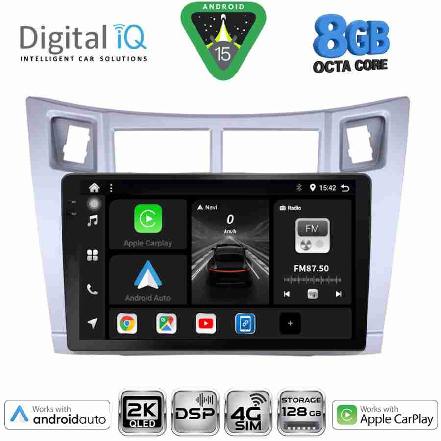 DIGITAL IQ BXF 11736SL_CPAA (9inc) MULTIMEDIA TABLET for TOYOTA YARIS mod. 2006-2011 (SILVER)