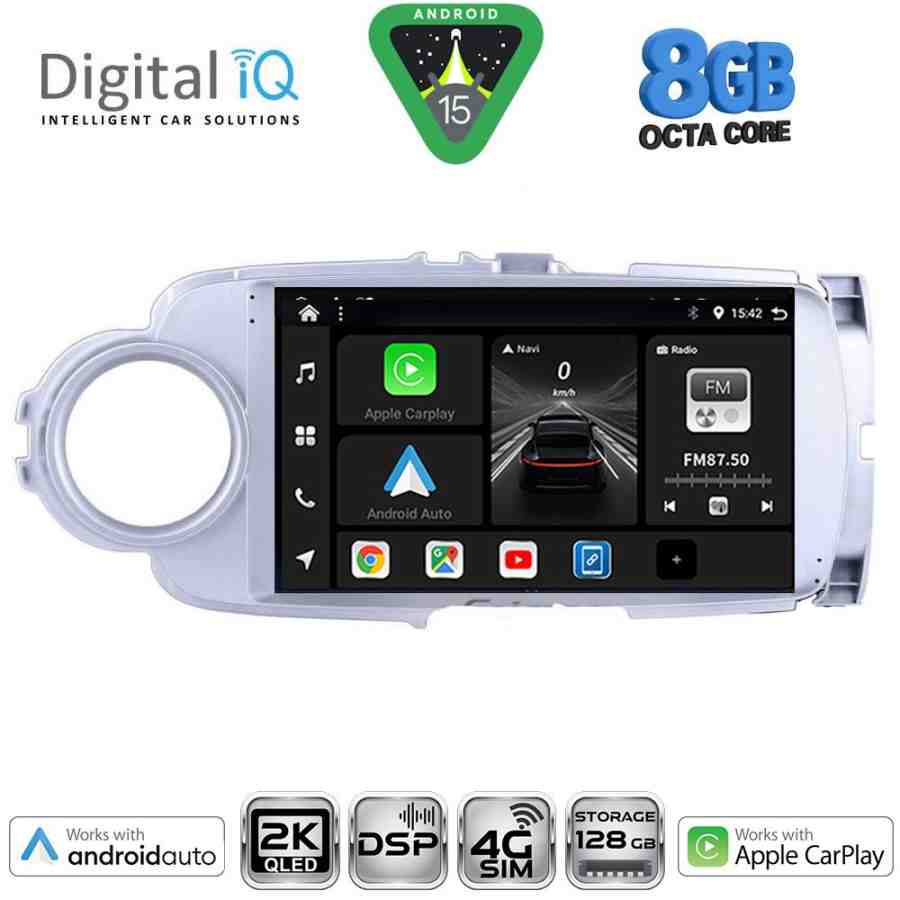 DIGITAL IQ BXF 11737SL_CPAA (9inc) MULTIMEDIA TABLET for TOYOTA YARIS mod. 2011-2015 (SILVER)