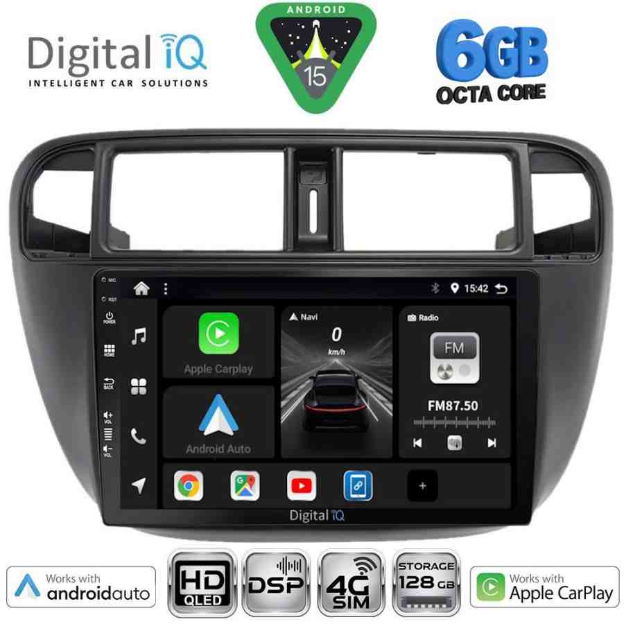 DIGITAL IQ BXF 17186_CPAA A/C (9inc) MULTIMEDIA TABLET for HONDA CIVIC mod. 1995-2001