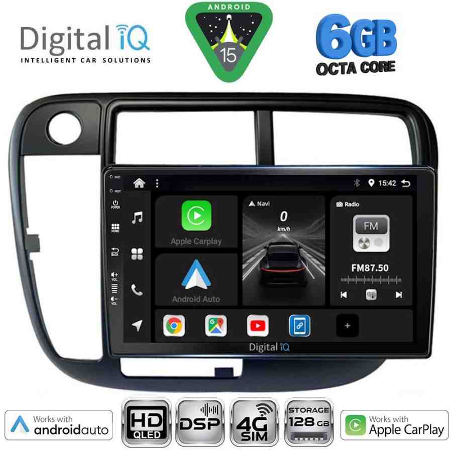 DIGITAL IQ BXF 17186_CPAA CLIMA (9inc) MULTIMEDIA TABLET for HONDA CIVIC mod. 1995-2001