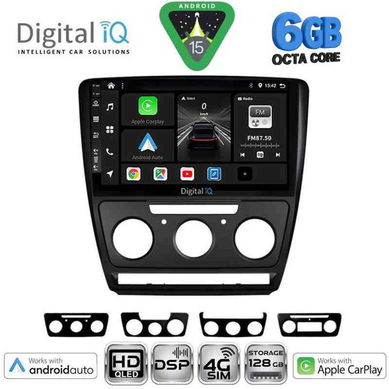 DIGITAL IQ BXF 17595BL_CPAA (10inc) MULTIMEDIA TABLET for SKODA OCTAVIA 5 mod. 2005-2012 (BLACK)
