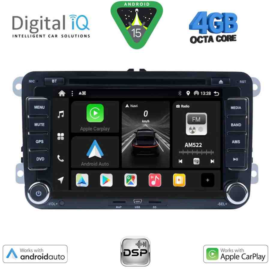 DIGITAL IQ BXF 604_CPAA (7" DVD) MULTIMEDIA SYSTEM for VW – SKODA – SEAT GROUP mod. 2004-2018