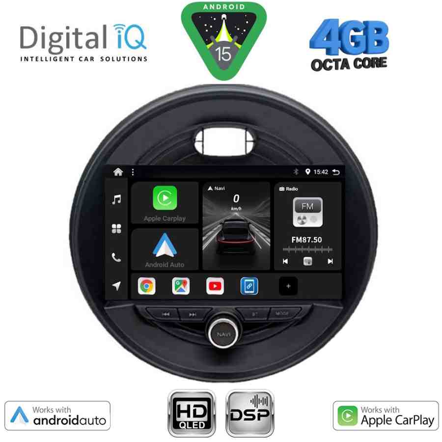 DIGITAL IQ BXF 6066_CPAA (9inc) MULTIMEDIA TABLET for MINI COOPER (F55-56-F57) mod. 2015-2024 - CLUBMAN (F54) mod. 2015-2024 - ROADSTER (F59) mod. 2014-2024 - COUNTRYMAN (F60) mod. 2016-2024