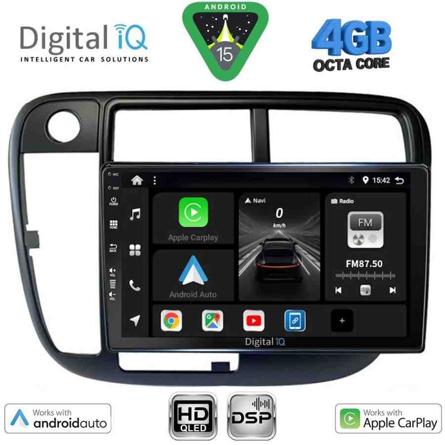 DIGITAL IQ BXF 16186_CPAA CLIMA (9inc) MULTIMEDIA TABLET for HONDA CIVIC mod. 1995-2001