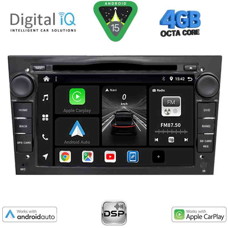 DIGITAL IQ BXF 619BL_CPAA (7" DVD) MULTIMEDIA SYSTEM for OPEL ALL mod. 2004-2012 (GLOSS BLACK)