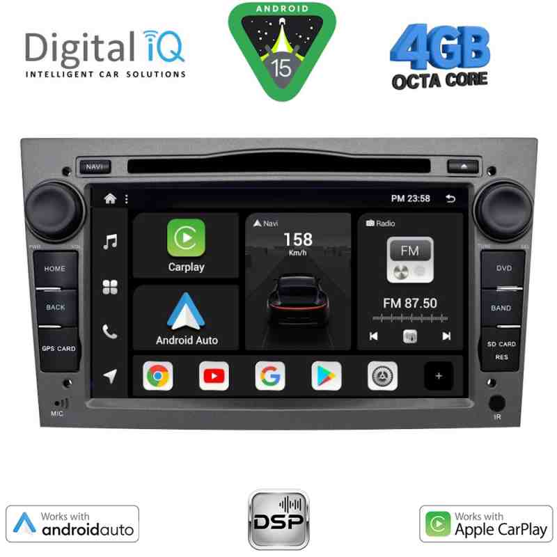 DIGITAL IQ BXF 619GR_CPAA (7" DVD) MULTIMEDIA SYSTEM for OPEL ALL mod. 2004-2012 (GREY)