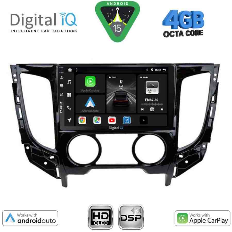DIGITAL IQ BXF 16437_CPAA A/C (9inc) MULTIMEDIA TABLET for MITSUBISHI L200 mod. 2015-2019 with A/C