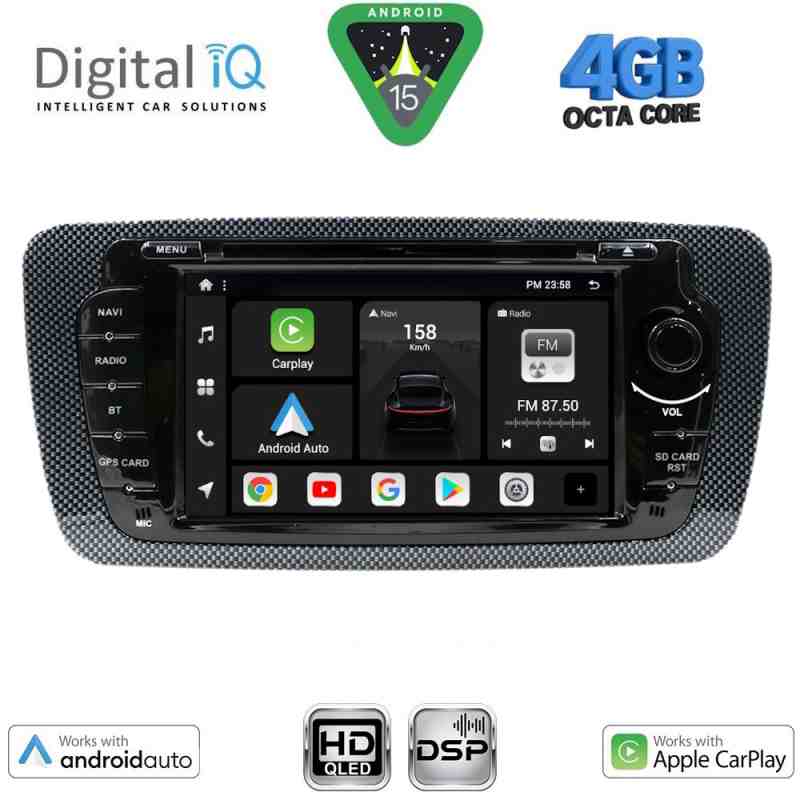 DIGITAL IQ BXF 646_CPAA (7" DVD) MULTIMEDIA SYSTEM for SEAT IBIZA mod. 2008-2015
