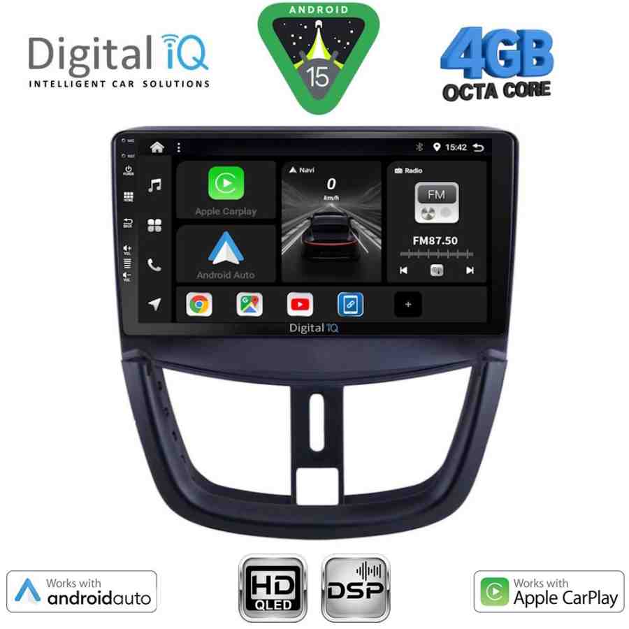 DIGITAL IQ BXF 6507_CPAA (9inc) MULTIMEDIA TABLET for PEUGEOT 207 mod. 2007-2014