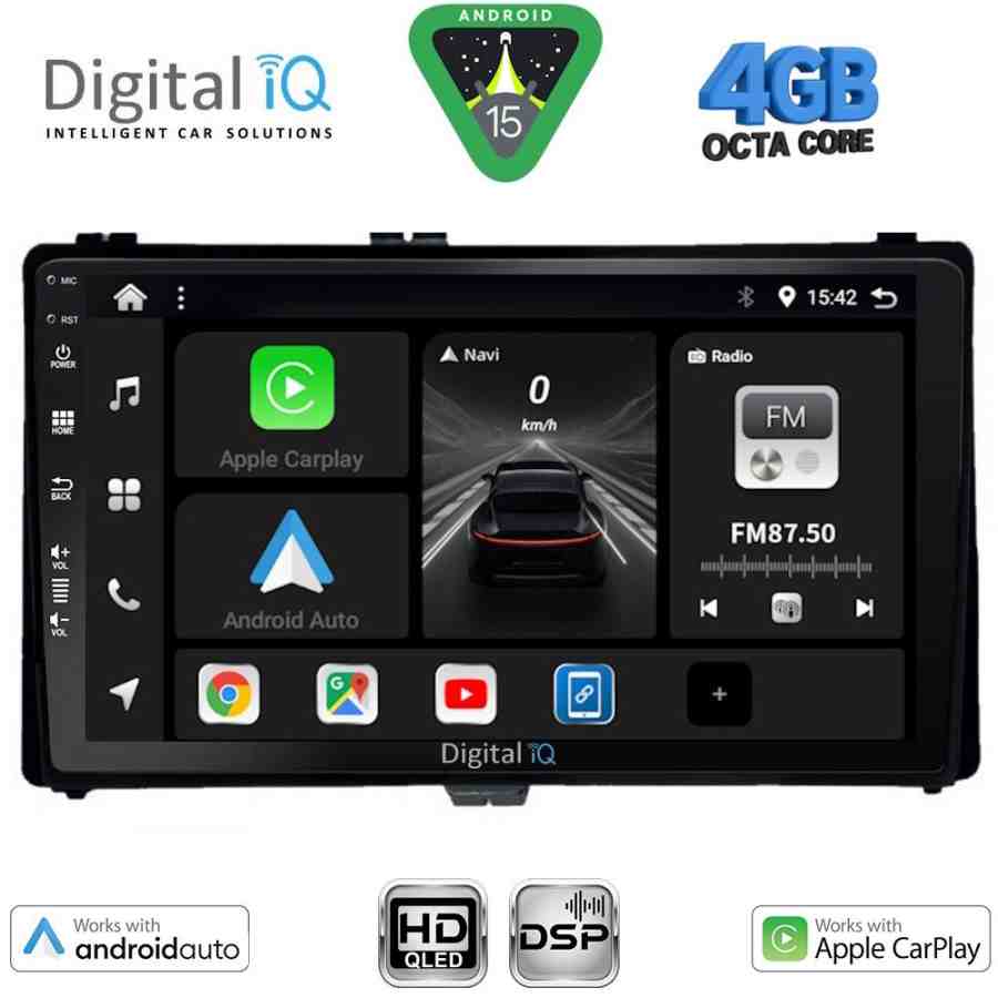 DIGITAL IQ BXF 16703A_CPAA (9inc) MULTIMEDIA TABLET for TOYOTA AURIS mod. 2015-2019 – AYGO X mod. 2022-2026 – COROLLA mod. 2017-2019