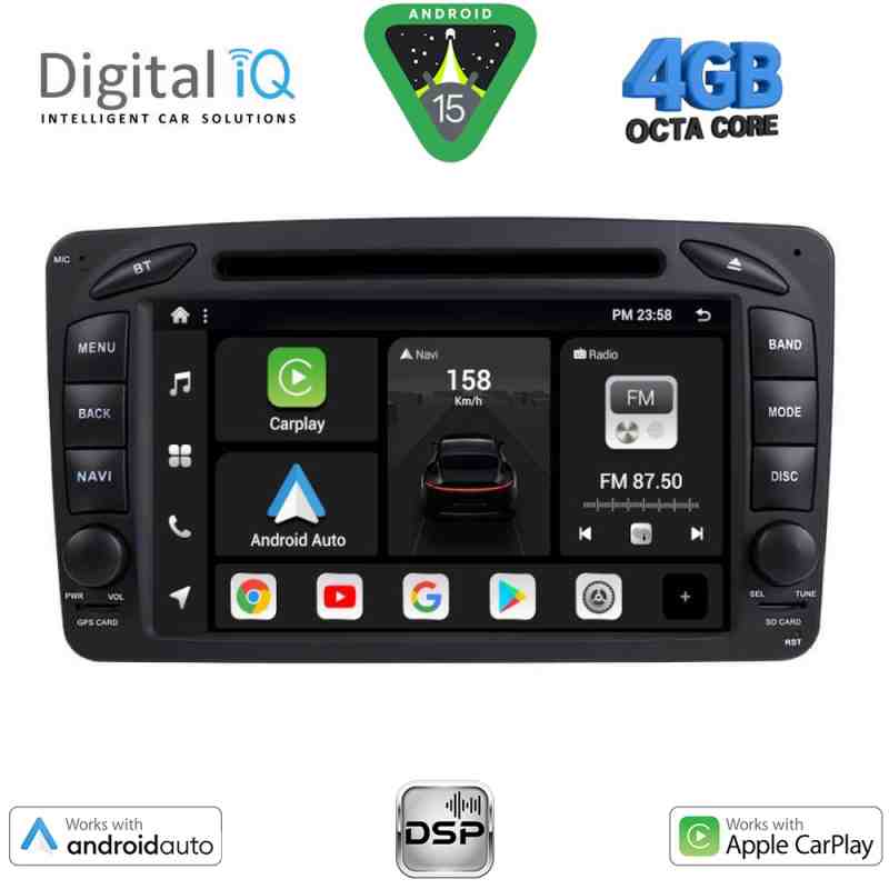 DIGITAL IQ BXF 671_CPAA (7'' DVD) MULTIMEDIA SYSTEM for MERCEDES C (W203) mod. 1999-2004
