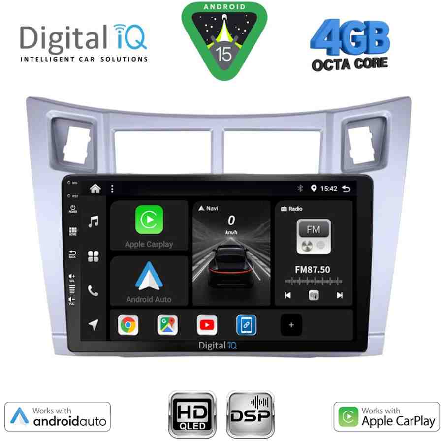 DIGITAL IQ BXF 6736SL_CPAA (9inc) MULTIMEDIA TABLET for TOYOTA YARIS mod. 2006-2011 (SILVER)