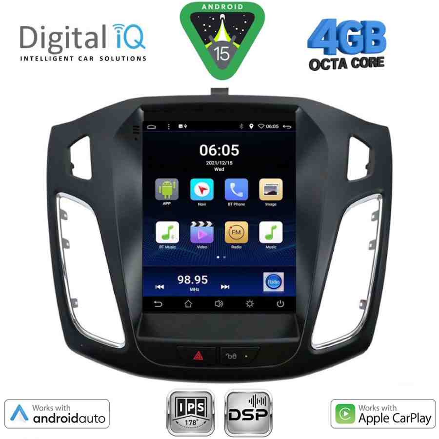 DIGITAL IQ BXF 6855_CPAA TESLA STYLE  for FORD FOCUS mod. 2011-2017