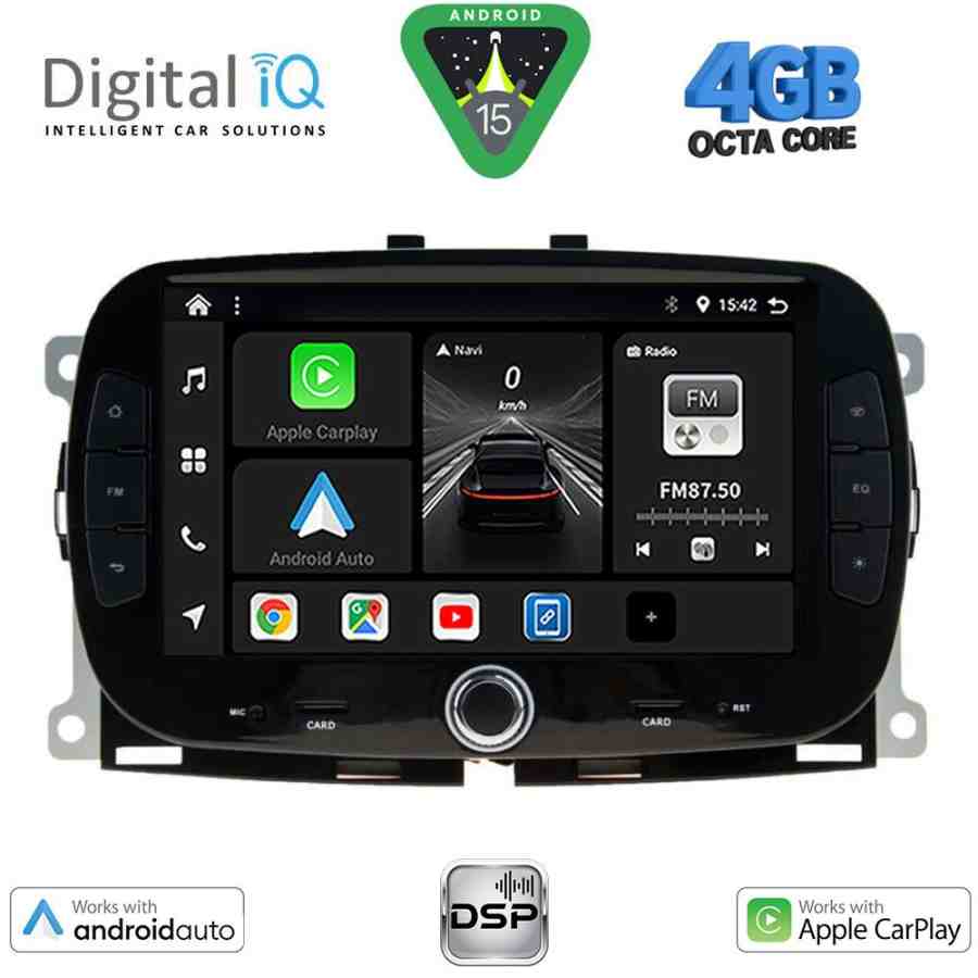 DIGITAL IQ BXF 698_CPAA (7" DVD) MULTIMEDIA SYSTEM for FIAT 500 mod. 2016-2025