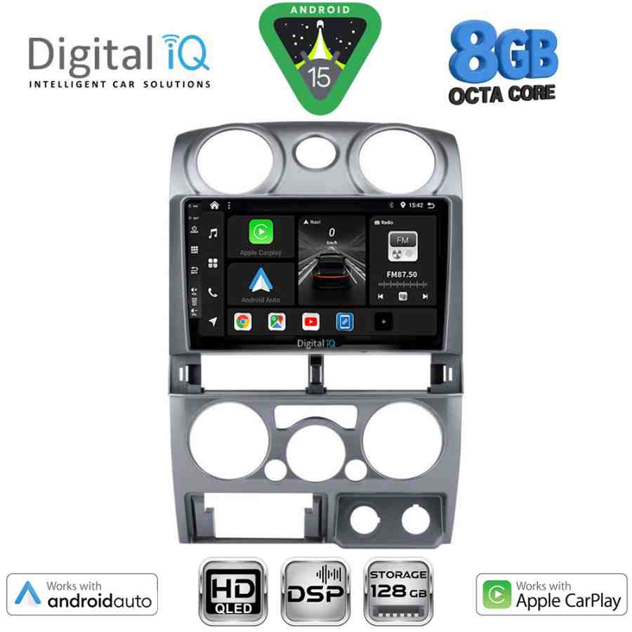 DIGITAL IQ BXF 7254SL_CPAA (9inc) MULTIMEDIA TABLET for ISUZU D-MAX mod. 2008-2012 (SILVER)