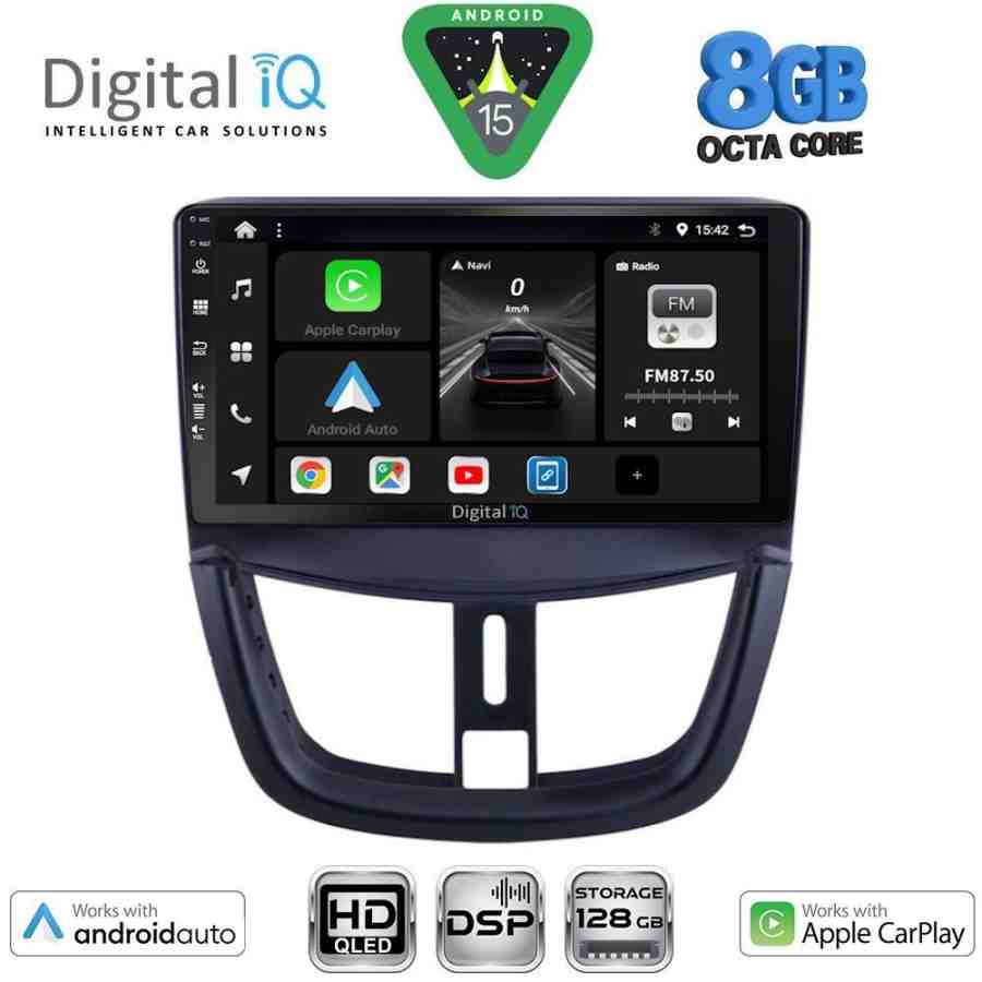 DIGITAL IQ BXF 7507_CPAA (9inc) MULTIMEDIA TABLET for PEUGEOT 207 mod. 2007-2014