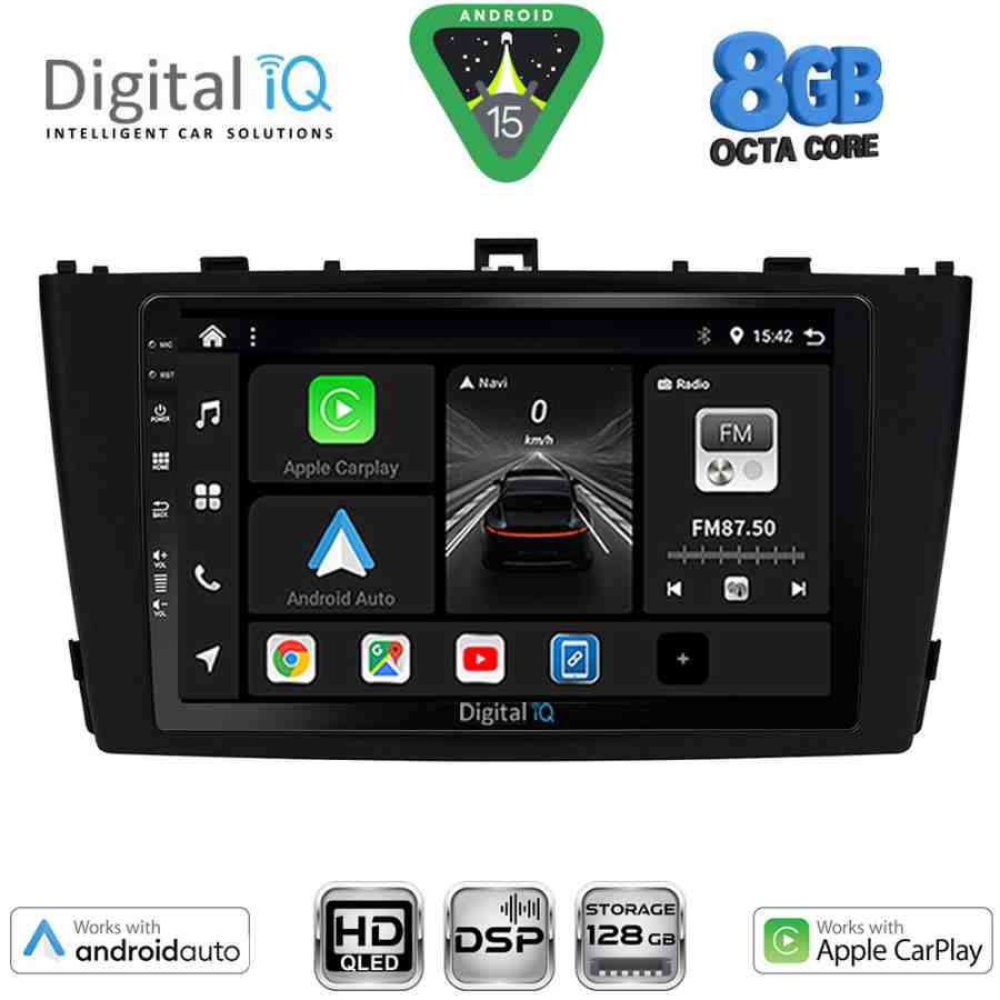 DIGITAL IQ BXF 7705BL_CPAA (9inc) MULTIMEDIA TABLET for TOYOTA AVENSIS (T27) mod. 2009-2015 (BLACK)