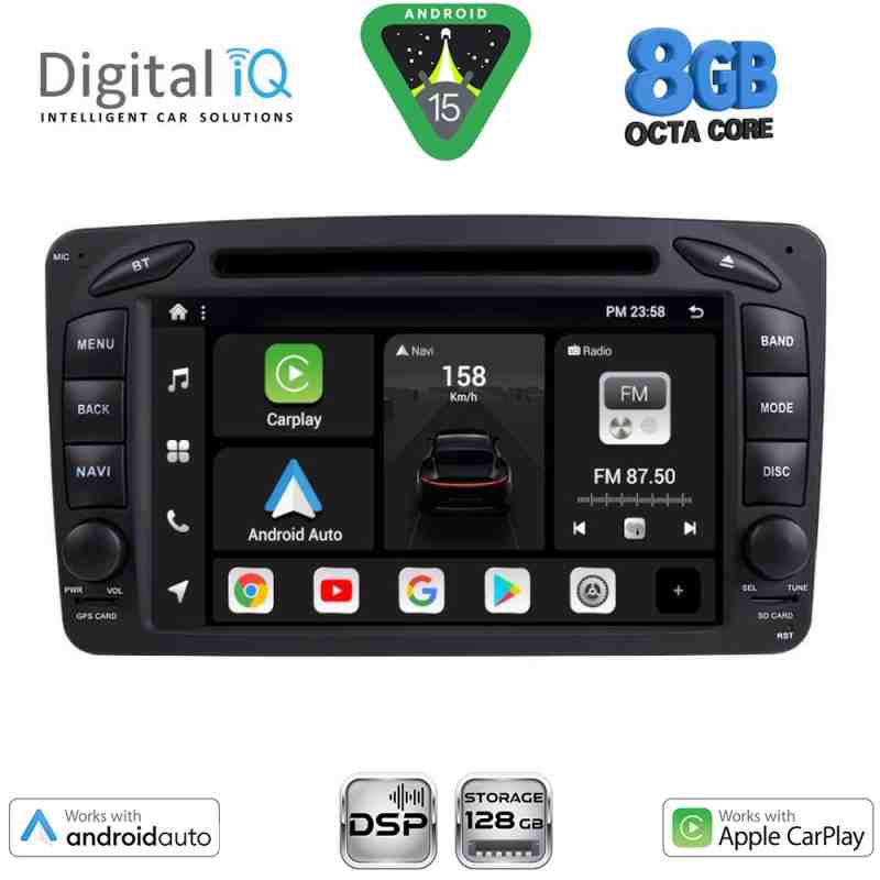 DIGITAL IQ BXF 771_CPAA (7'' DVD) MULTIMEDIA SYSTEM for MERCEDES C (W203) mod. 1999-2004