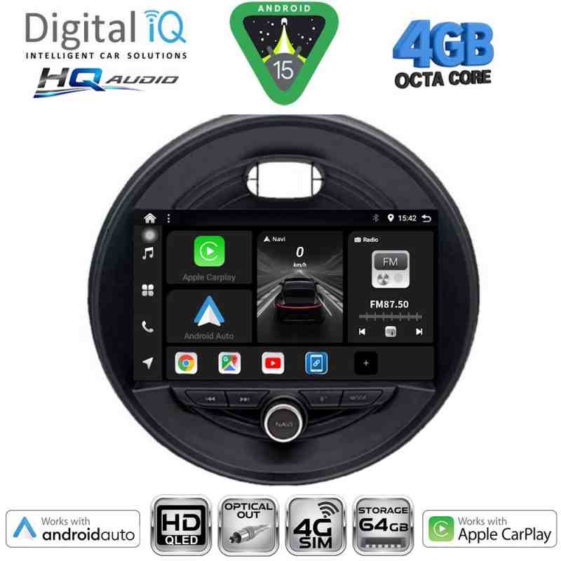 DIGITAL IQ BXK 19066_CPAA (9inc) MULTIMEDIA TABLET for MINI COOPER (F55-56-F57) mod. 2015-2024 - CLUBMAN (F54) mod. 2015-2024 - ROADSTER (F59) mod. 2014- COUNTRYMAN (F60) mod. 2016-2024