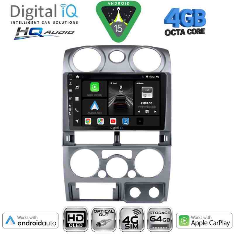 DIGITAL IQ BXK 19254SL_CPAA (9inc) MULTIMEDIA TABLET for ISUZU D-MAX mod. 2008-2012 (SILVER)
