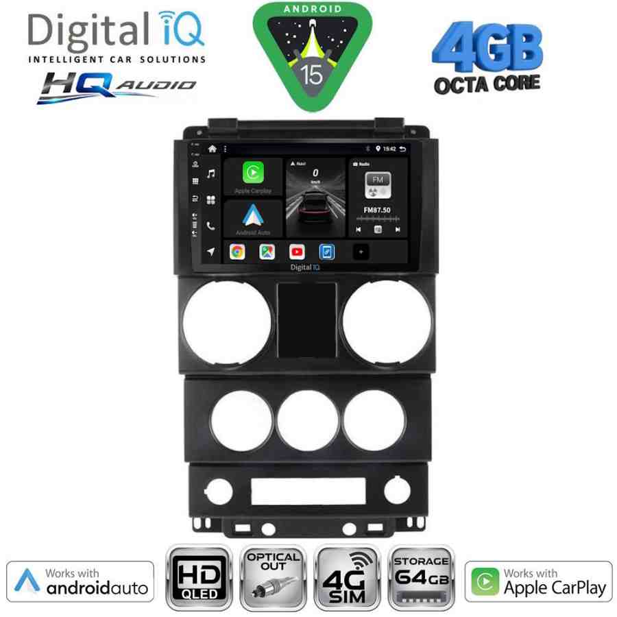 DIGITAL IQ BXK 19292_CPAA (9inc) MULTIMEDIA TABLET for JEEP WRANGLER  mod. 2006-2011