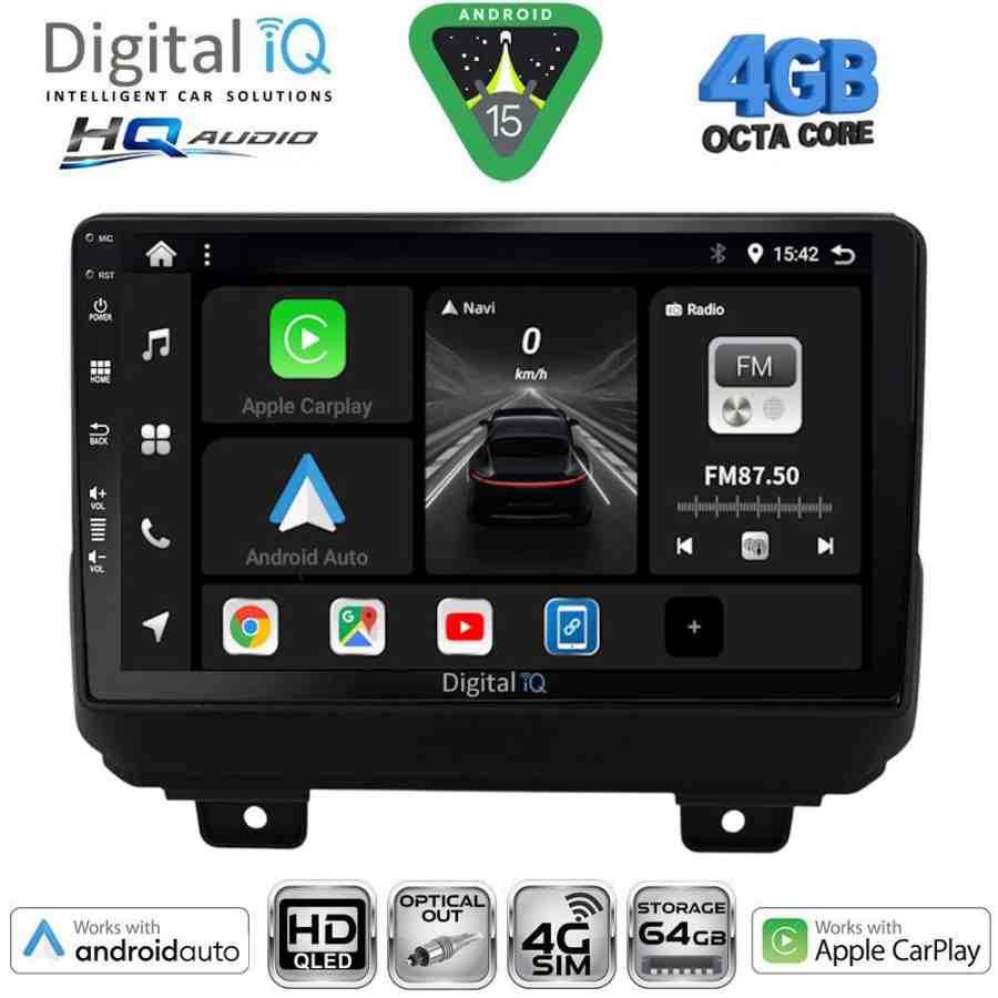 DIGITAL IQ BXK 19298_CPAA (9inc) MULTIMEDIA TABLET for JEEP WRANGLER mod. 2018-2026