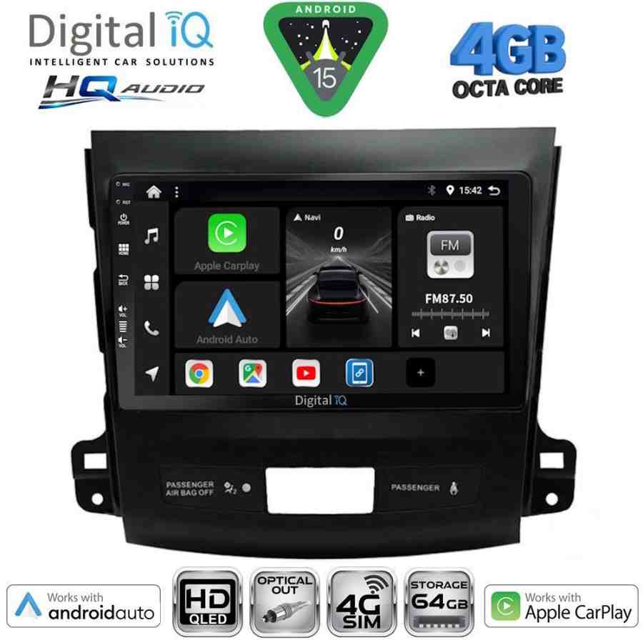 DIGITAL IQ BXK 19442_CPAA (9inc) MULTIMEDIA TABLET for CITROEN C-CROSSER | MITSUBISHI OUTLANDER | PEUGEOT 4007  mod. 2006-2012
