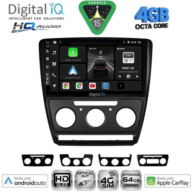 DIGITAL IQ BXK 19595BL_CPAA (10inc) MULTIMEDIA TABLET for SKODA OCTAVIA 5 mod. 2005-2012 (BLACK)