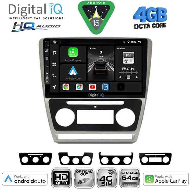 DIGITAL IQ BXK 19595SL_CPAA (10inc) MULTIMEDIA TABLET for SKODA OCTAVIA 5 mod. 2005-2012 (SILVER)