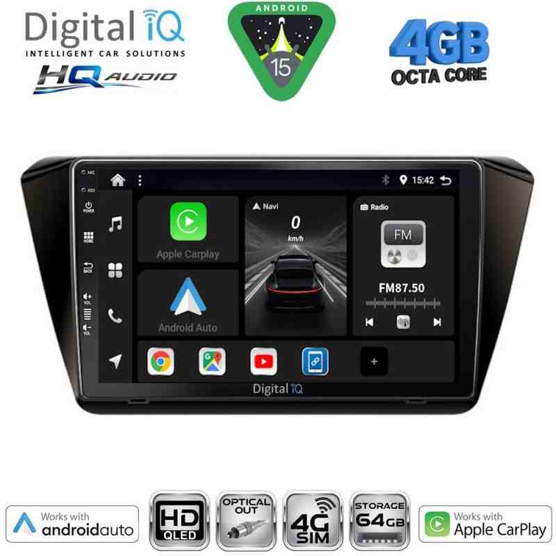 DIGITAL IQ BXK 19605_CPAA (10inc) MULTIMEDIA TABLET for SKODA SUPERB mod. 2015-2023