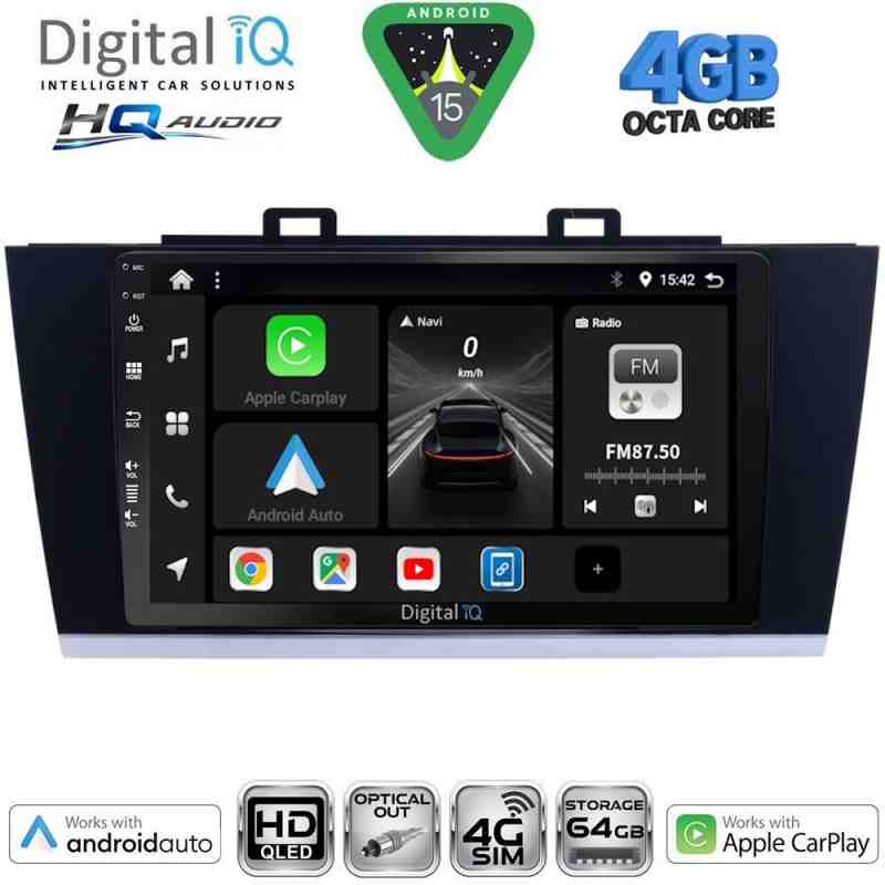 DIGITAL IQ BXK 19668_CPAA (9inc) MULTIMEDIA TABLET for SUBARU LEGACY - OUTBACK mod. 2014-2019