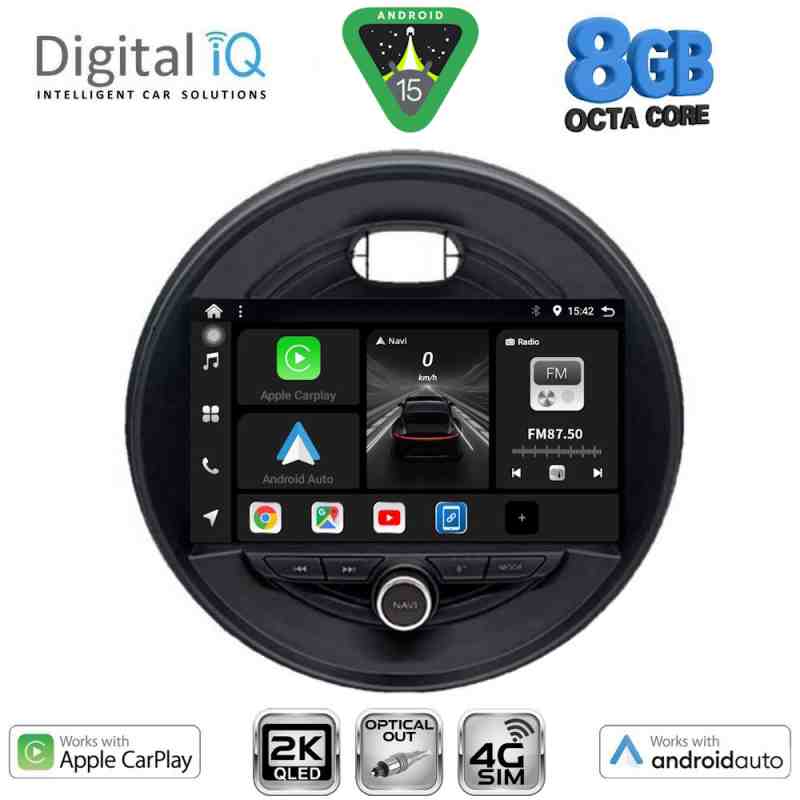 DIGITAL IQ BXK 20066_CPAA (9inc) MULTIMEDIA TABLET for MINI COOPER (F55-56-F57) mod. 2015-2024 - CLUBMAN (F54) mod. 2015-2024 - ROADSTER (F59) mod. 2014- COUNTRYMAN (F60) mod. 2016-2024