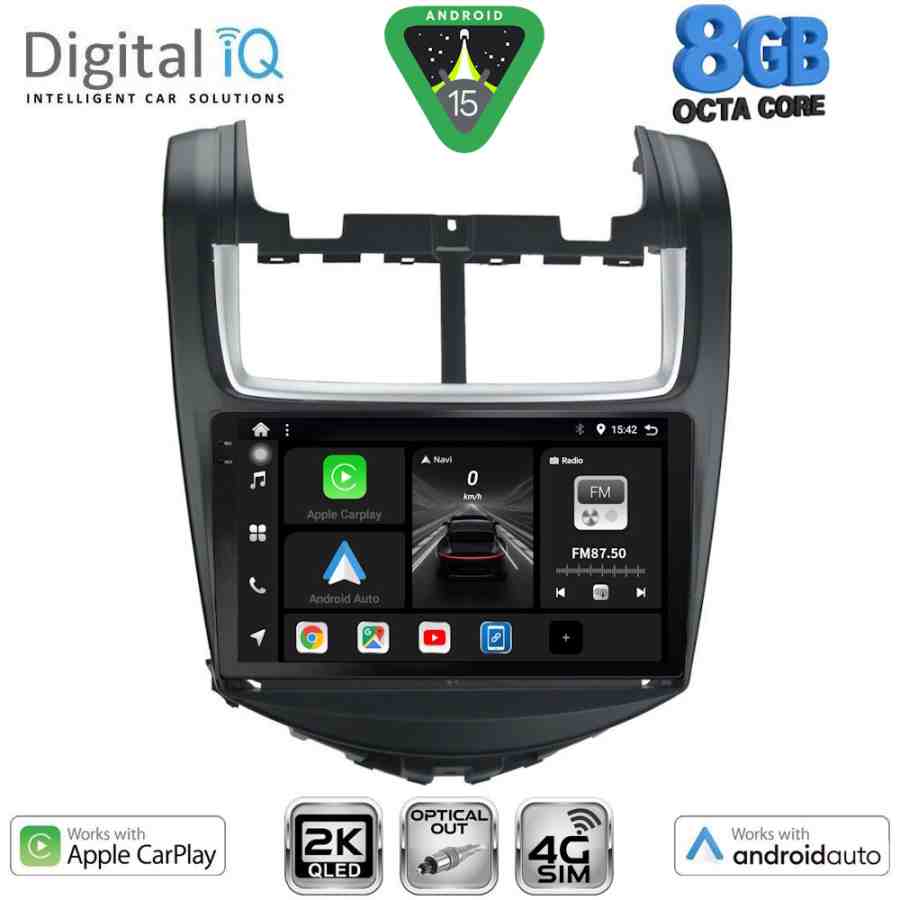 DIGITAL IQ BXK 20075_CPAA (9inc) MULTIMEDIA TABLET for CHEVROLET AVEO mod. 2014-2017