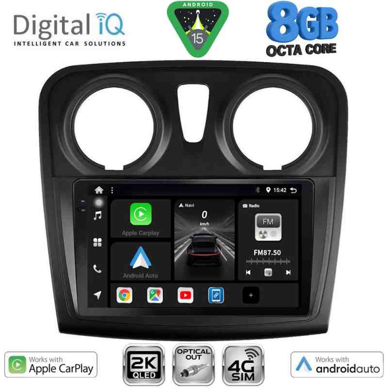 DIGITAL IQ BXK 20108_CPAA (9inc) MULTIMEDIA TABLET for DACIA LOGAN – SANDERO mod. 2012-2019