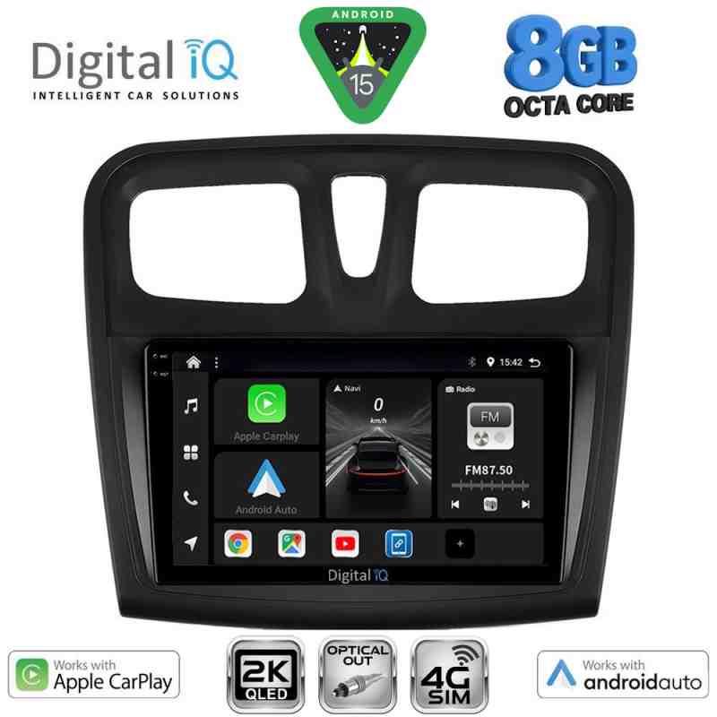 DIGITAL IQ BXK 20108SQ_CPAA (9inc) MULTIMEDIA TABLET for DACIA LOGAN – SANDERO mod. 2012-2019