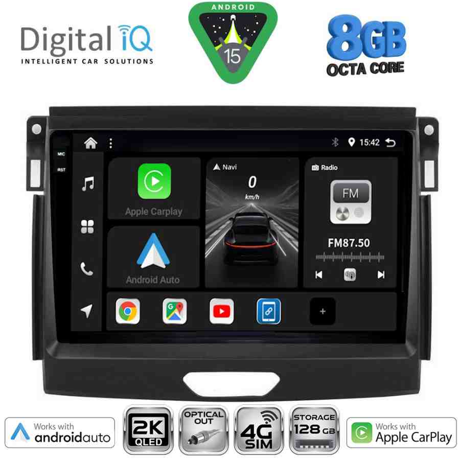 DIGITAL IQ BXK 20172A_CPAA (9inc) MULTIMEDIA TABLET for FORD RANGER mod. 2015-2018