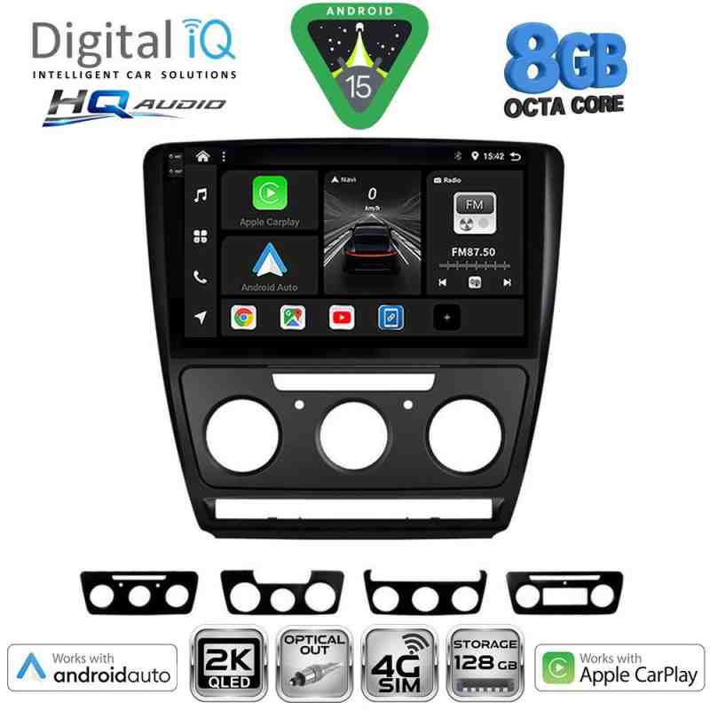 DIGITAL IQ BXK 20595BL_CPAA (10inc) MULTIMEDIA TABLET for SKODA OCTAVIA 5 mod. 2005-2012 (BLACK)