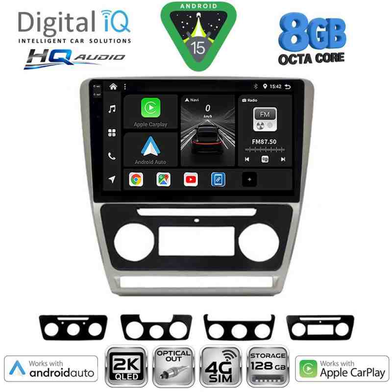 DIGITAL IQ BXK 20595SL_CPAA (10inc) MULTIMEDIA TABLET for SKODA OCTAVIA 5 mod. 2005-2012 (SILVER)