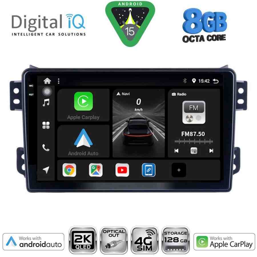 DIGITAL IQ BXK 20682_CPAA (9inc) MULTIMEDIA TABLET for OPEL AGILA - SUZUKI SPLASH mod. 2008-2018
