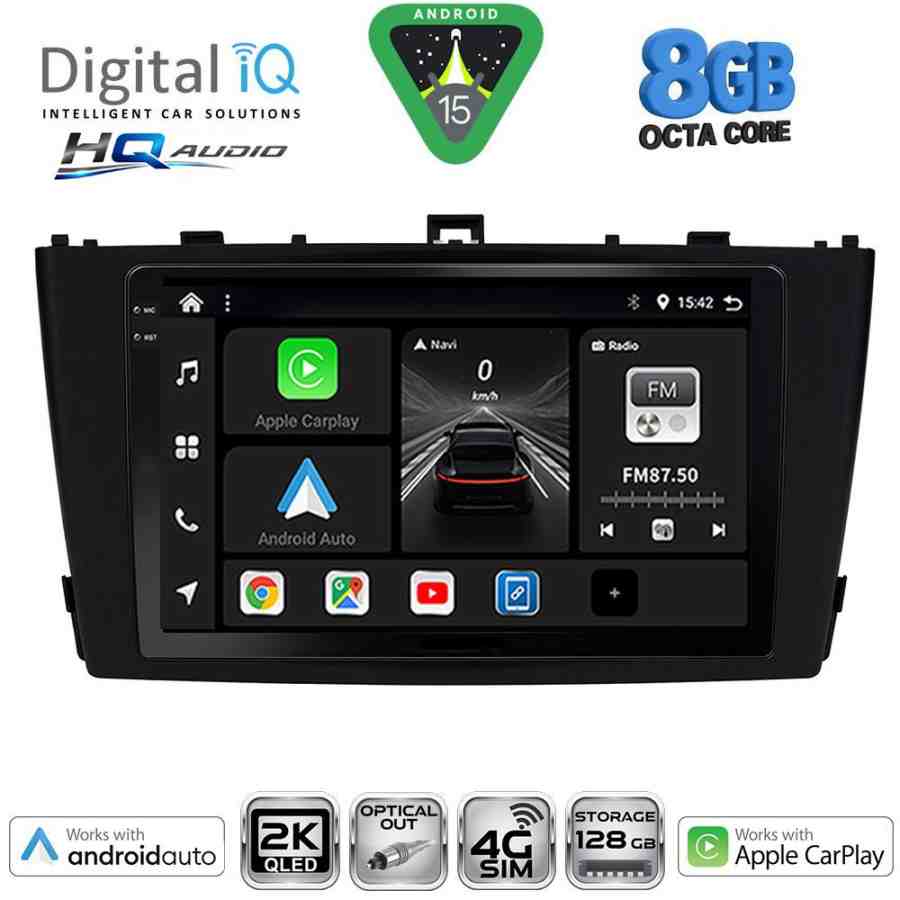 DIGITAL IQ BXK 20705BL_CPAA (9inc) MULTIMEDIA TABLET for TOYOTA AVENSIS (T27) mod. 2009-2015 (BLACK)
