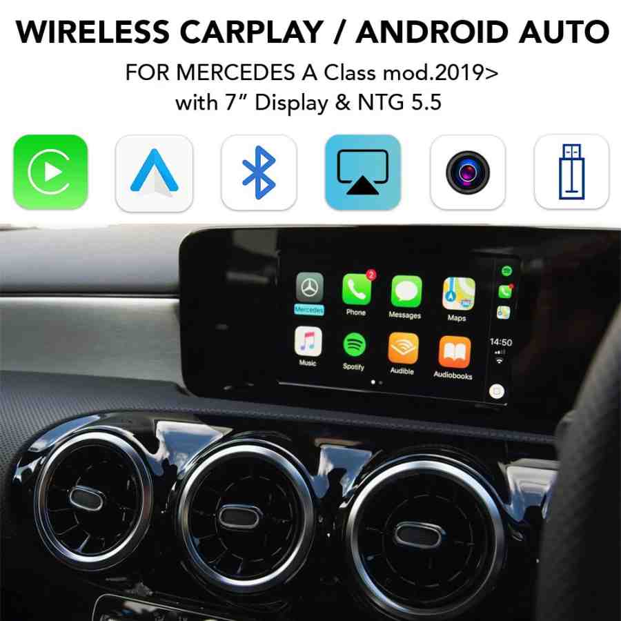 DIGITAL IQ BZ 247 CPAA (CARPLAY / ANDROID AUTO BOX for MERCEDES A Class W177 mod.2018-2019 with NTG 5.5)