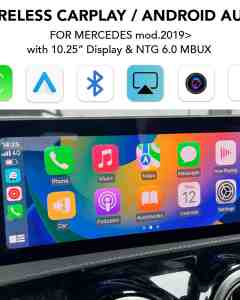 LENOVO LTP BZ2517F CPAA (WIRELESS CARPLAY / ANDROID AUTO BOX for MERCEDES with NTG 6.0 MBUX for 10.25'' with 2 CAMERAS)