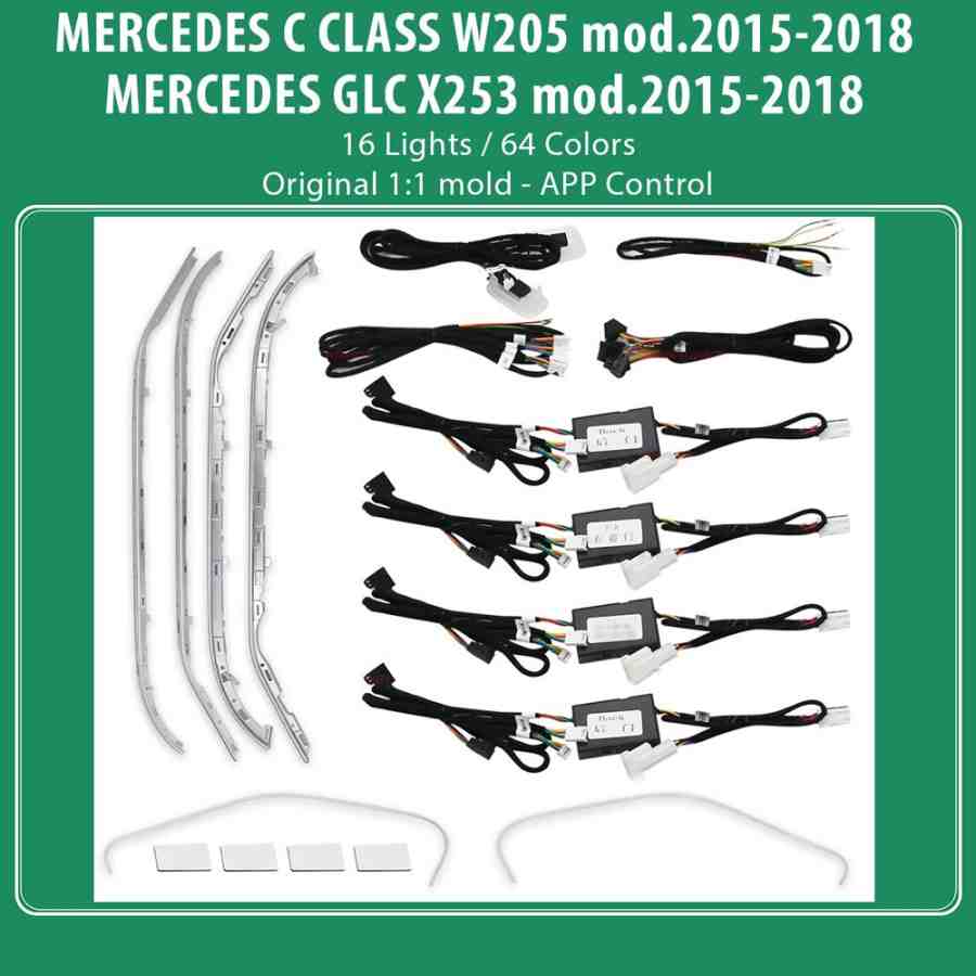 DIQ AMBIENT 8161 DCIC - BENZ C (W205)-GLC (X253) (Digital iQ Ambient Light for BENZ C (W205) - GLC (X253) mod. 2015-2018 with 16 Lights)
