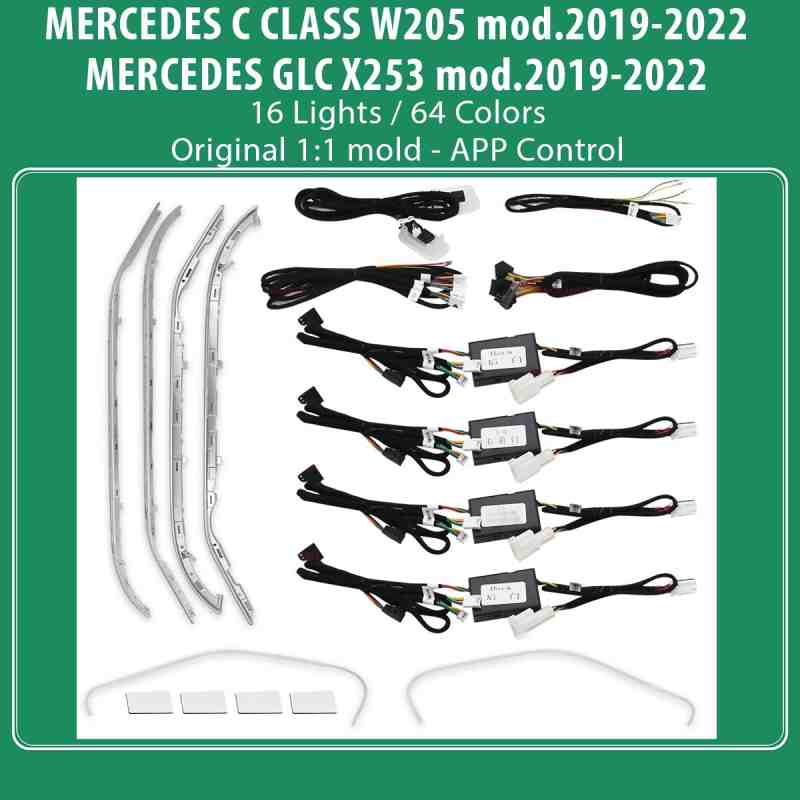 DIQ AMBIENT 8161 DCK - BENZ C (W205)-GLC (X253) (Digital iQ Ambient Light for Mercedes C (W205) - GLC (X253) mod. 2019-2022 with 16 Lights)