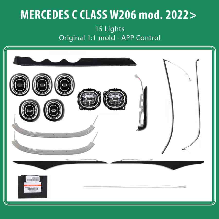 DIQ AMBIENT 8176 CQ - BENZ C (W206) (Digital iQ Ambient Light for Mercedes C (W206) mod.2022> with 15 Lights)