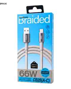 REMAX CB25-AC WHITE 66W FAST CHARGING CABLE (USB-A to USB-C)