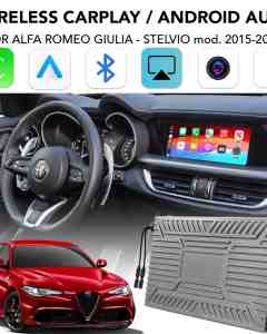 LENOVO LTP AR 2749F CPAA (INTERFACE WIRELESS CARPLAY / ANDROID AUTO BOX for ALFA ROMEO GIULIA - STELVIO mod. 2015-2026 with 2 CAMERAS)