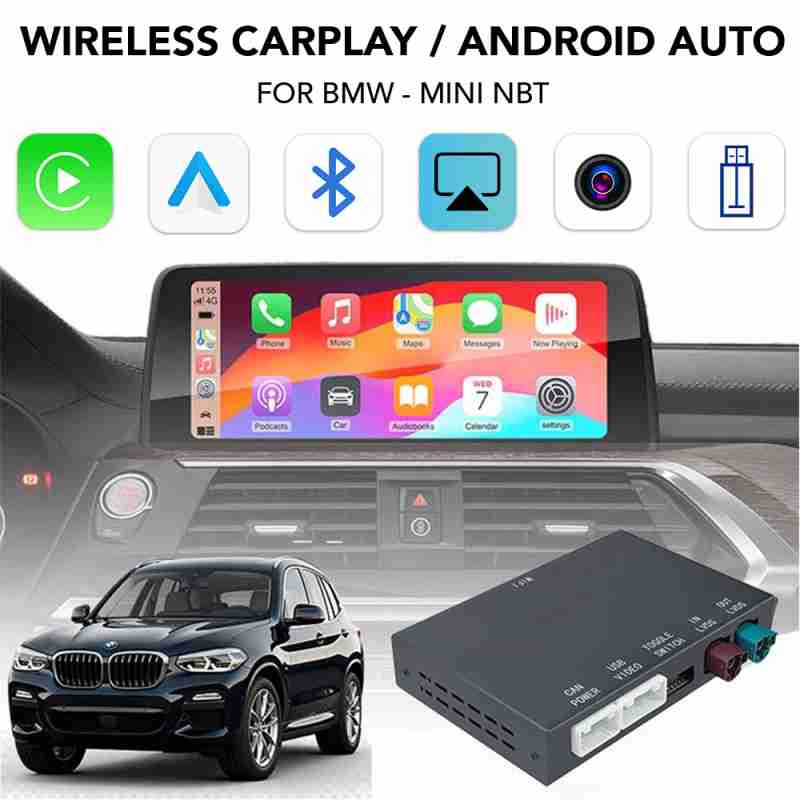 DIGITAL IQ BM 005W CPAA (WIRELESS CARPLAY / ANDROID AUTO BOX for BMW- MINI with NBT system - 2 cameras FRONT - REAR)