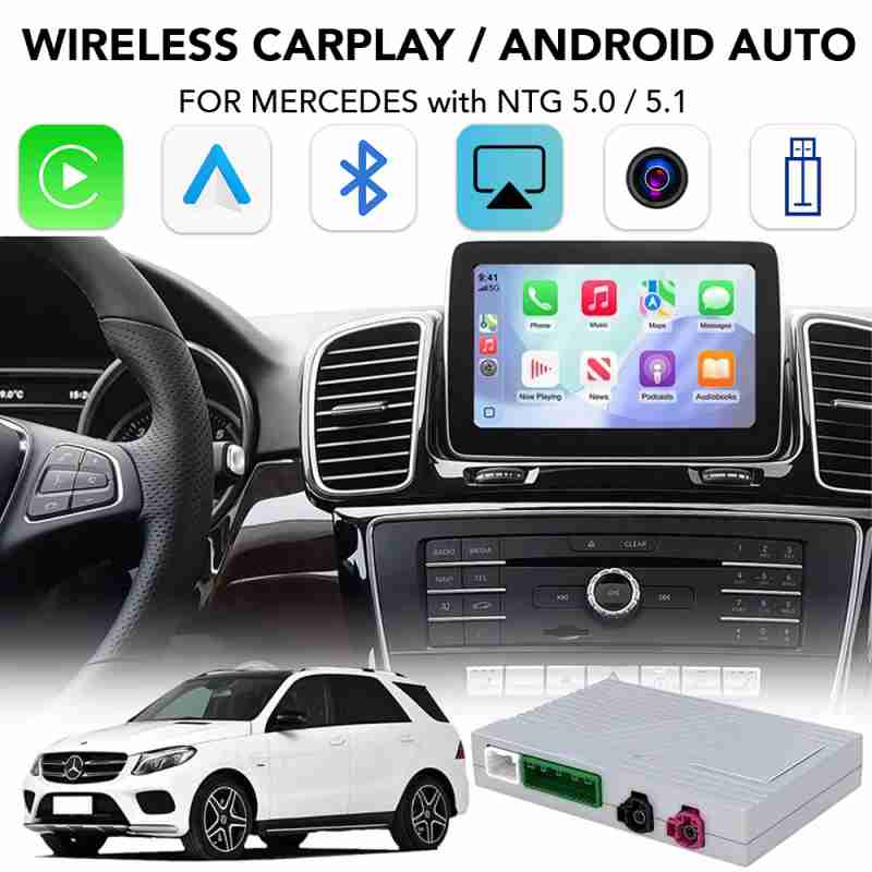 DIGITAL IQ BZ 503F CPAA (WIRELESS CARPLAY / ANDROID AUTO BOX for MERCEDES mod. 2014-2018 with NTG 5.0/5.1 with 2 CAMERAS)